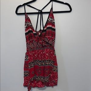 Rosy red/red maroon Romper